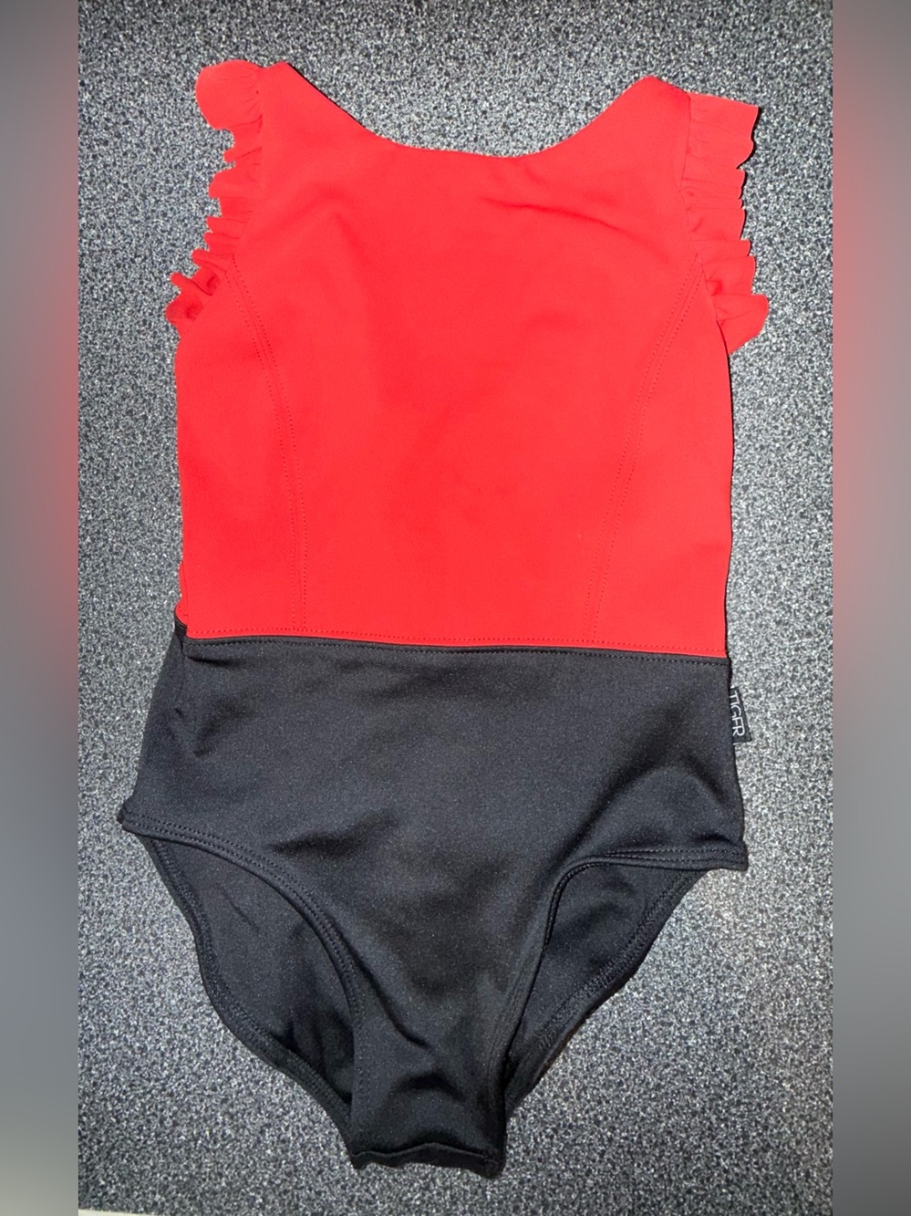 Tiger Friday Red and Black Dance Leotard Size Child Large